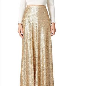 Sequin Gold Maxi Skirt (size 2)